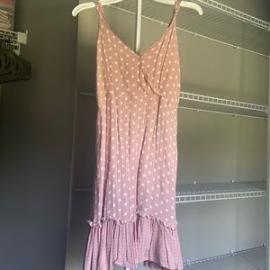 Sim & Sam Pink & White Polka Dot Sundress Size M